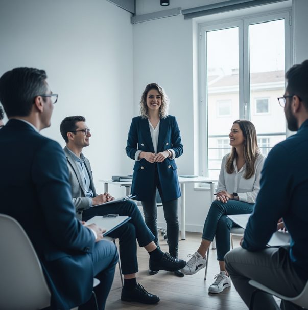 Corsi di Coaching Milano riunione con donna